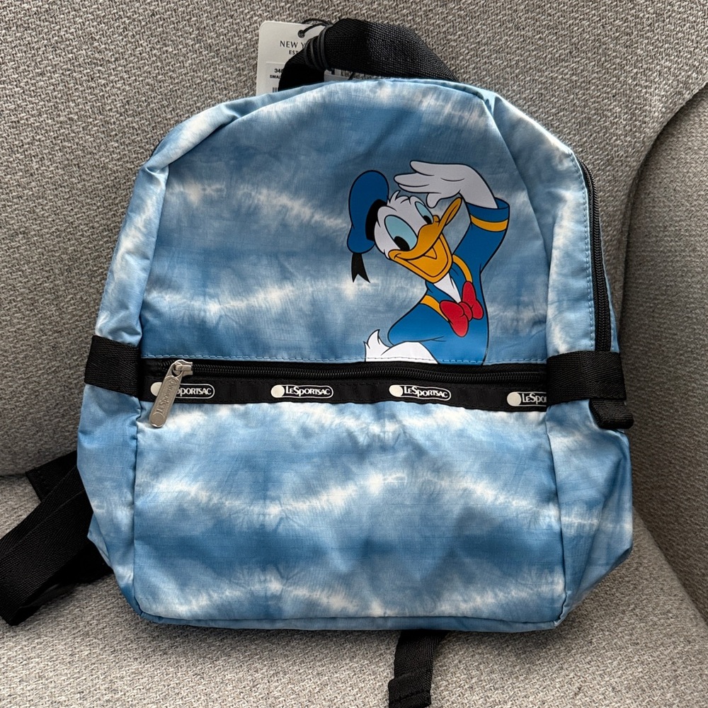 LeSportsac Small Carrier Backpack with Donald Duck “lookout Donald”